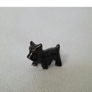 Vintage Scottish Terrier Scottie Dog Figurine Handcrafted Painted Pottery